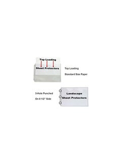 LandscapeBinder-com Pack Of 10 Landscape Sheet Protectors White  - Image 3