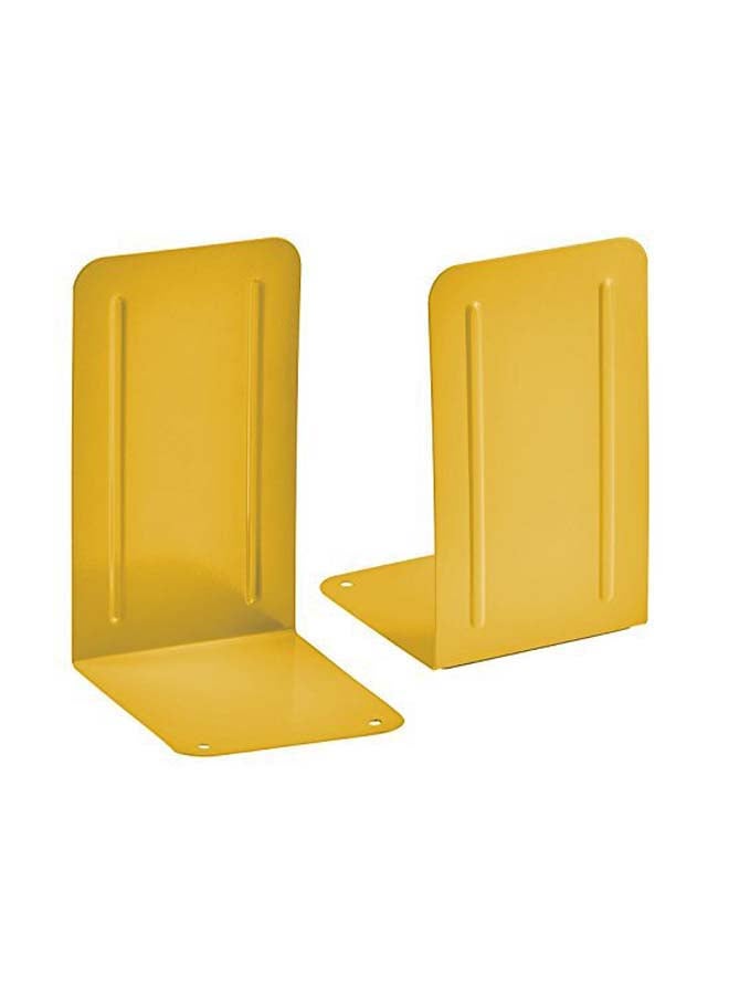 Acrimet 2-Piece Jumbo Premium Bookend Set Yellow - Image 1