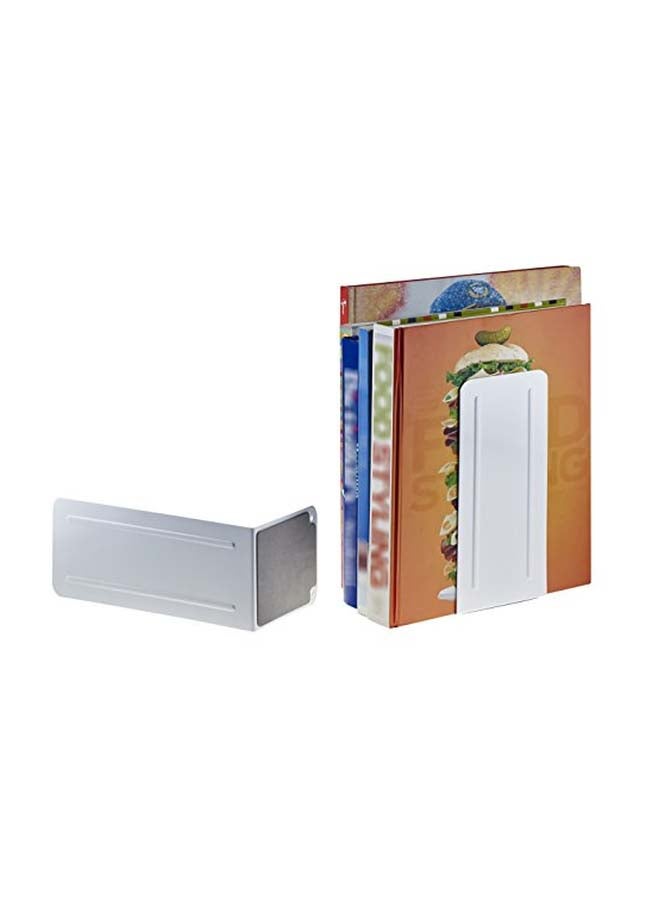 Acrimet 2-Piece Jumbo Premium Bookend Set White - Image 2