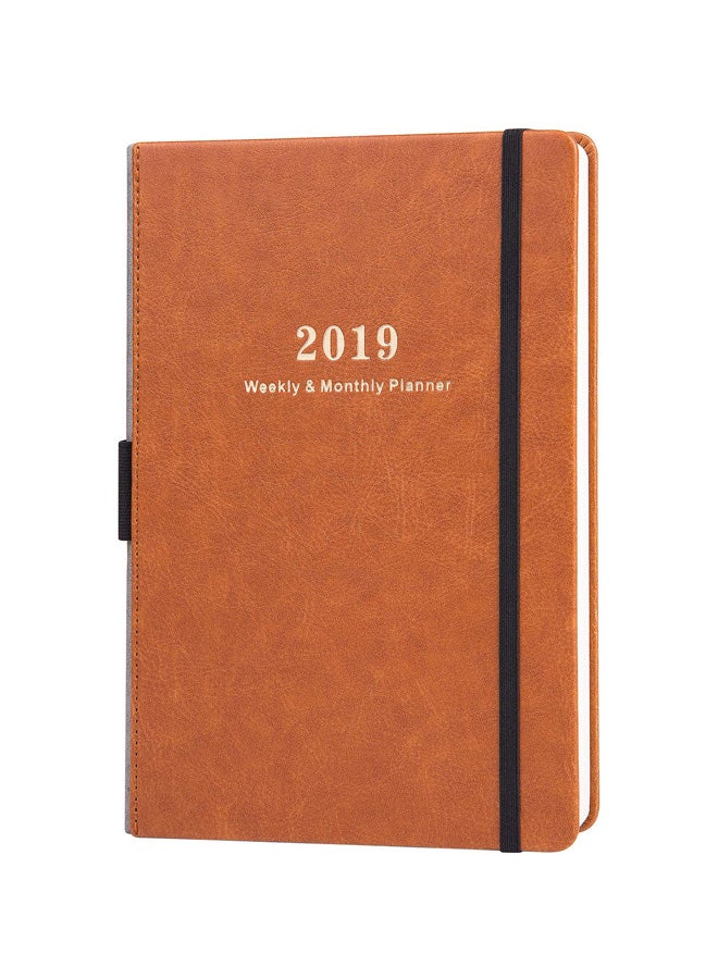 2019 Weekly And Monthly Planner Brown - v1552568557/N21907203A_1