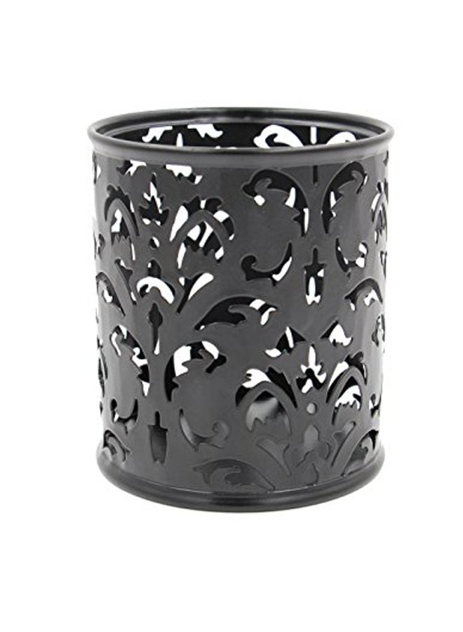 EasyPag Floral Pattern Pencil Holder Black - Image 1