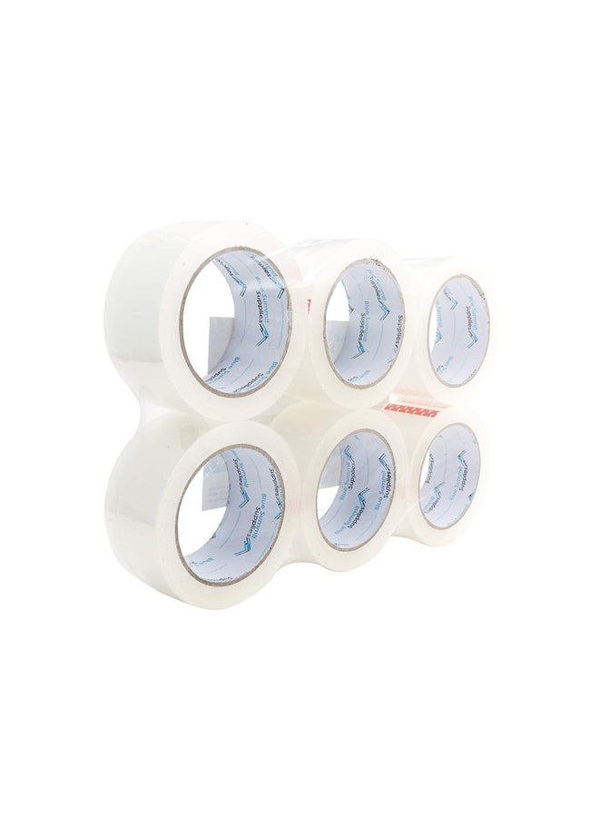 Blue Summit Supplies 6-Piece Packaging Tape Set Clear  - Image 2