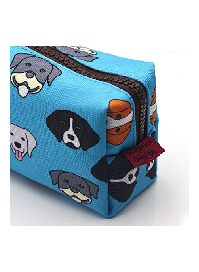 إل باركين حقيبة أدوات مكتبية مطبوع عليها كلب بول دوج أزرق - Image 3