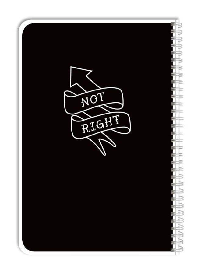 بوك فاكتوري دفتر ملاحظات يحمل كلمة "Not Right" 
