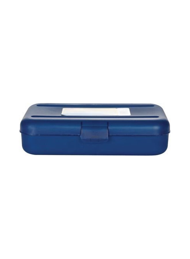 1InTheOffice 4-Piece Pencil Box Translucent Blue  - Image 1