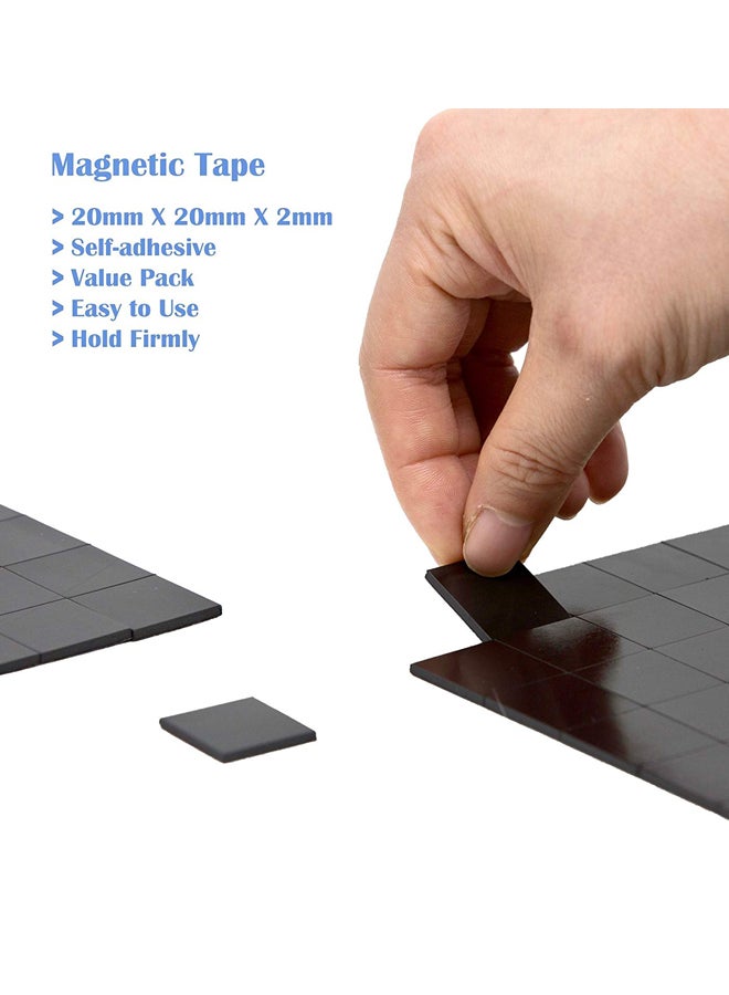 Youngever 90-Piece Magnetic Tape Squares Black  - Image 2