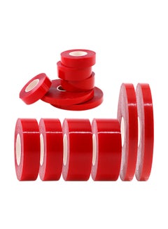 Glarks 6-Piece Double Sided Adhesive Tape Red  - Image 1