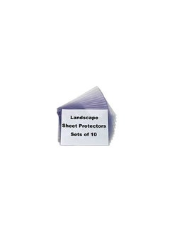 LandscapeBinder-com Pack Of 10 Landscape Sheet Protectors White  - Image 2