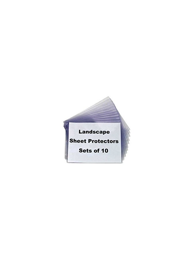 LandscapeBinder-com Pack Of 10 Landscape Sheet Protectors White - Image 2