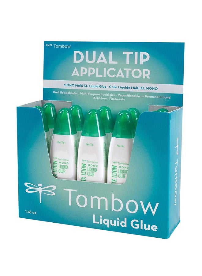 American Tombow 10-Piece Mono Multi XL Liquid Glue White/Green - Image 1