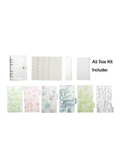 80-Piece A5 Loose Leaf Binder Paper Set Clear/Green/Beige - v1552568967/N21907389A_2