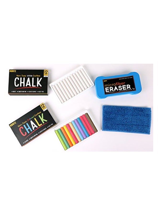 Huntz 24-Piece Chalk With Microfiber Eraser  - Image 2