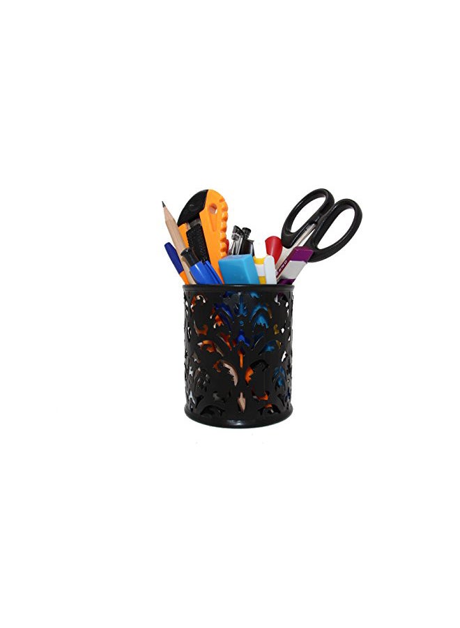 EasyPag Floral Pattern Pencil Holder Black - Image 2