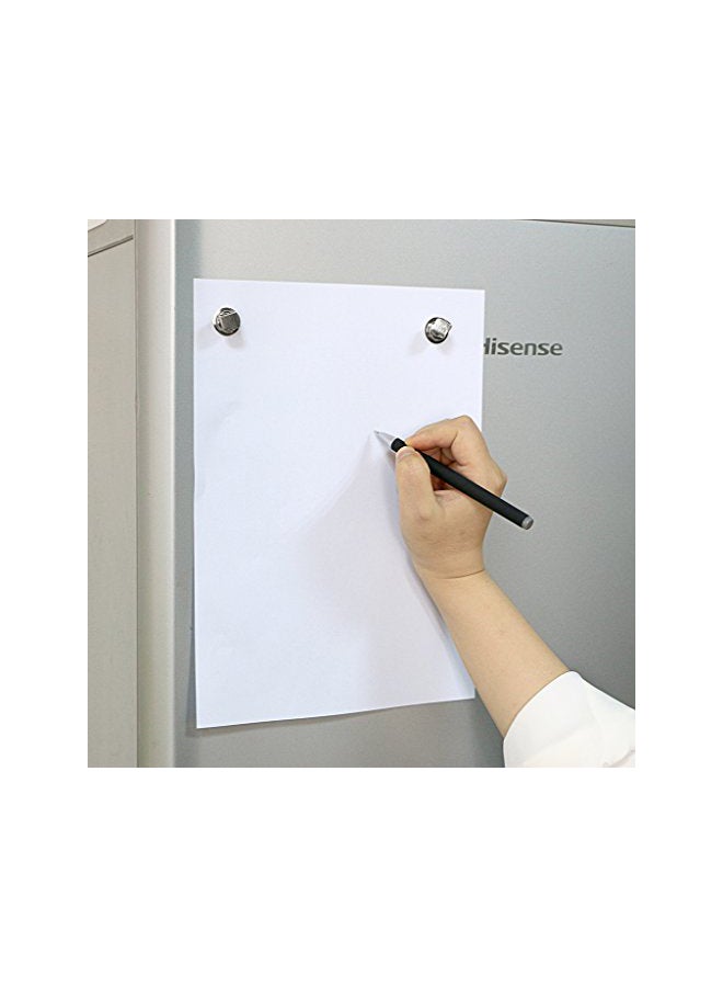 BTSKY Set Of 4 Steel Magnetic Pen Holder Silver - Image 2