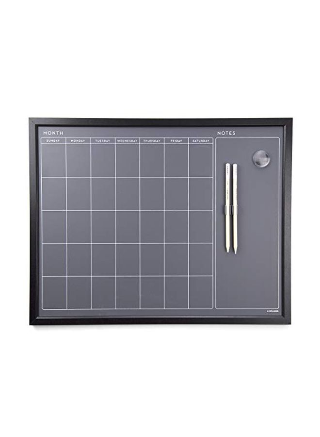U Brands - Magnetic Calendar Chalk Board Grey - Image 1