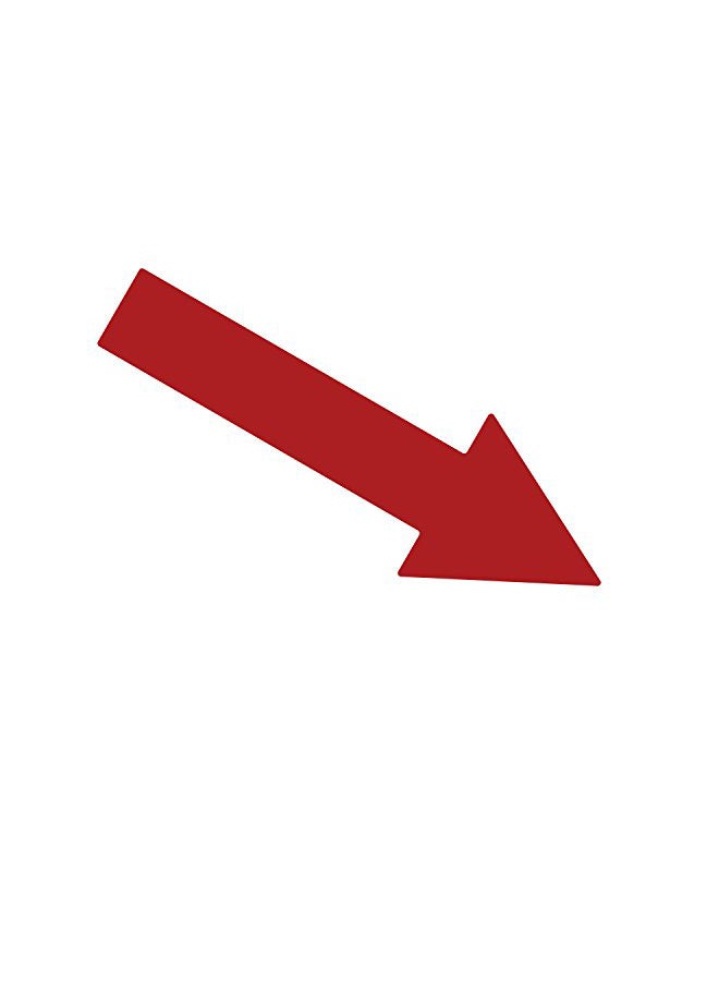 LiteMark 12-Piece Narrow Arrow Shaped Decal Sticker Red  - Image 1