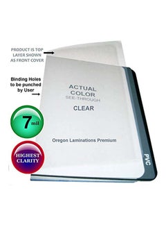 Oregon Lamination Premium Plastic Report Cover Clear  - Image 2