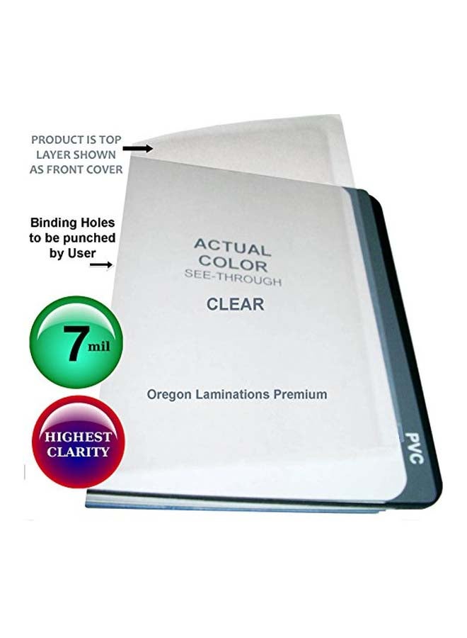 Oregon Lamination Premium Plastic Report Cover Clear - Image 2