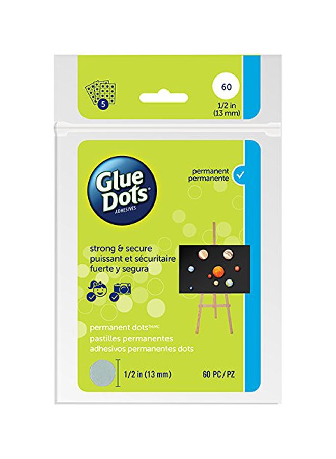 360-Piece Adhesive Dot Sheet Clear