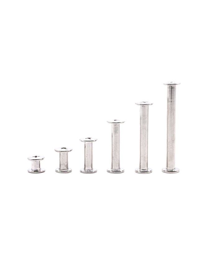 Hilitchi 120-Piece Philip Chicago Screw Posts Kit Silver - Image 1