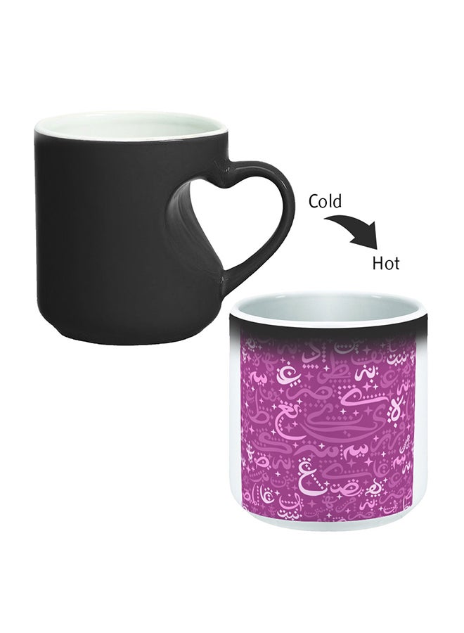 قدح سحري من السيراميك بمقبض أسود