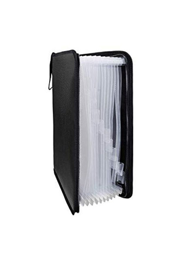 ENGPOW Expandable File Folder Black/Clear - Image 1