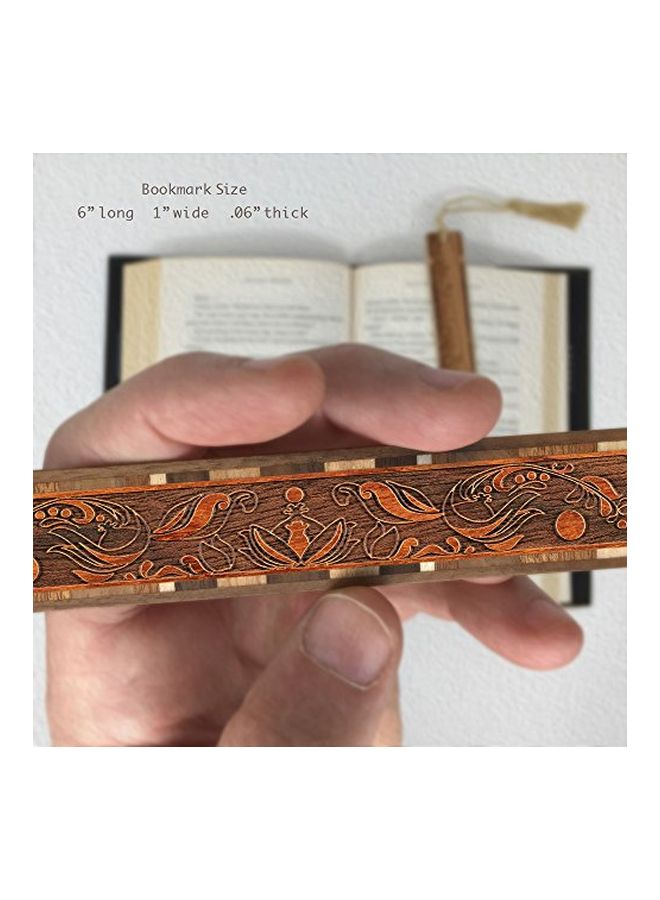 Mitercraft Wooden Hand Made Bookmark With Tassel Elegant  - Image 3