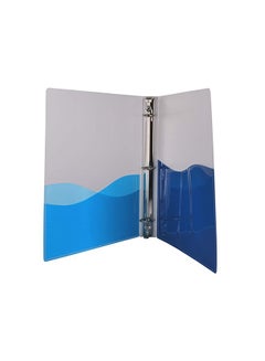 Filexec 4-Piece Wave Ring Binders Blue/Green/Pink  - Image 3
