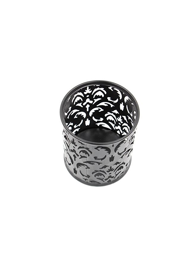 EasyPag Floral Pattern Pencil Holder Black - Image 3