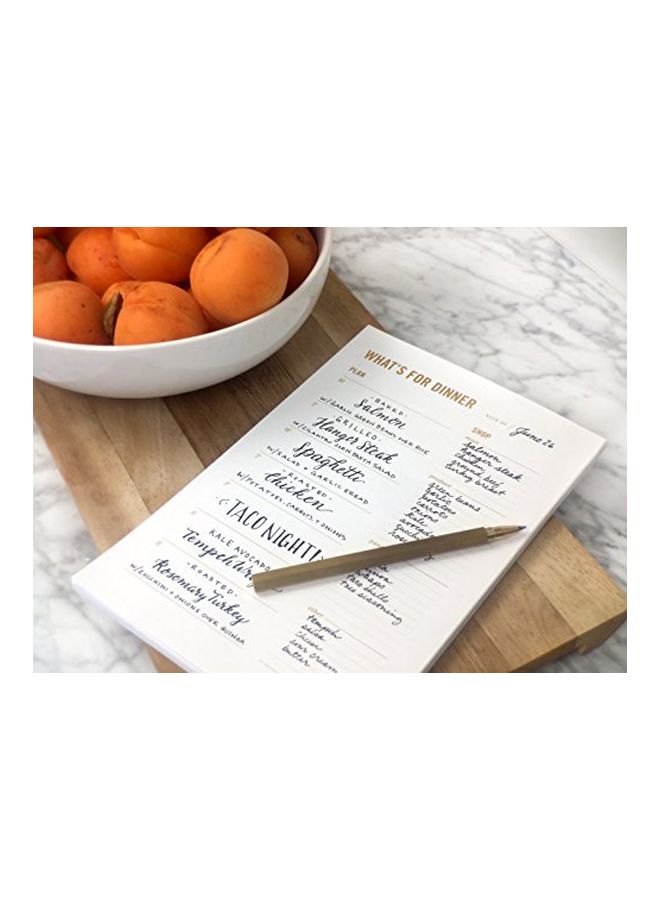 Two Tumbleweeds Magnetic Meal Planning Pad White - Image 2
