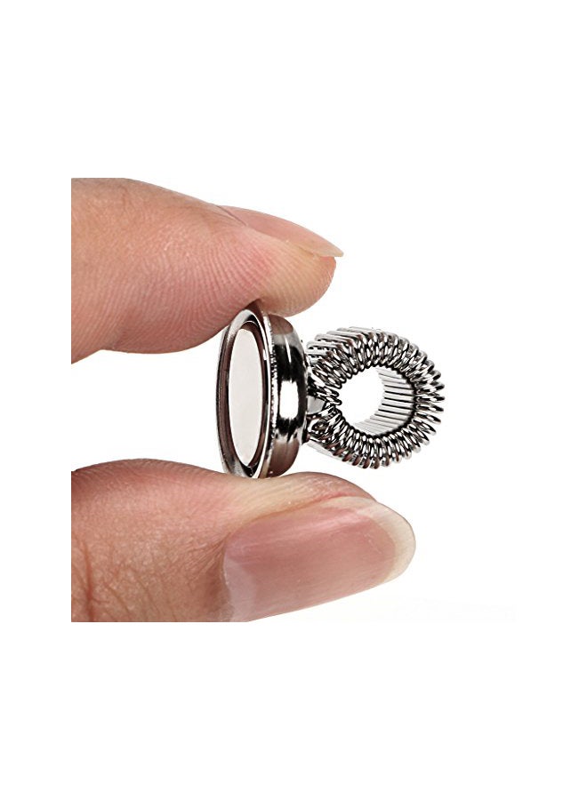 BTSKY Set Of 4 Steel Magnetic Pen Holder Silver - Image 1