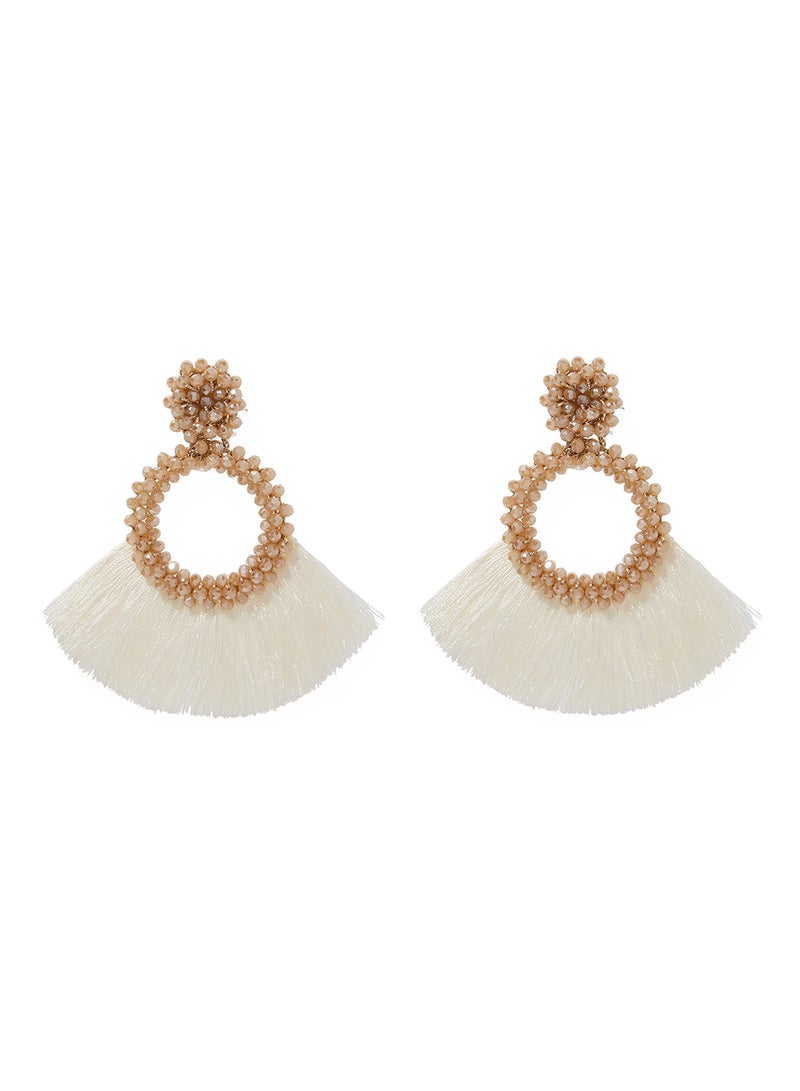 يويجين أقراط مزينة بخرز وشرابة - Image 1