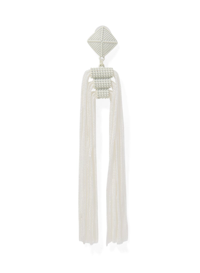 YUEJIN Diamond Design Tassel Dangle Earrings