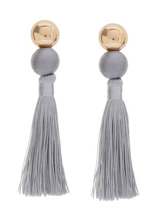 Beads And Tassel Dangle Earrings