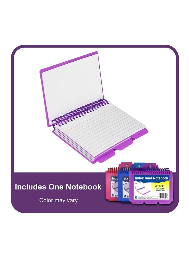 C-Line Spiral Bound Index Card Notebook With Tab White  - Image 2