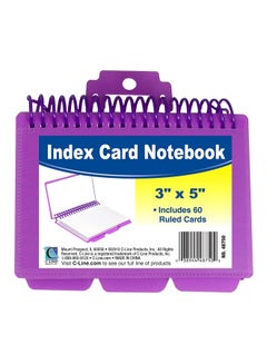 C-Line Spiral Bound Index Card Notebook With Tab White  - Image 1