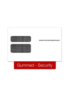 TOPS 50-Piece Double Window Gummed Envelopes White/Black  - Image 2
