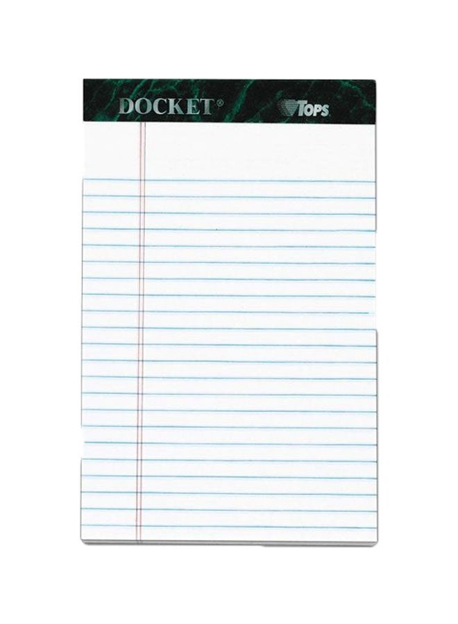 TOPS 6-Pads Docket Writing Tablet White  - Image 1