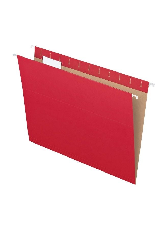Pendaflex 25-Piece Recycled Hanging Folders Red - Image 1