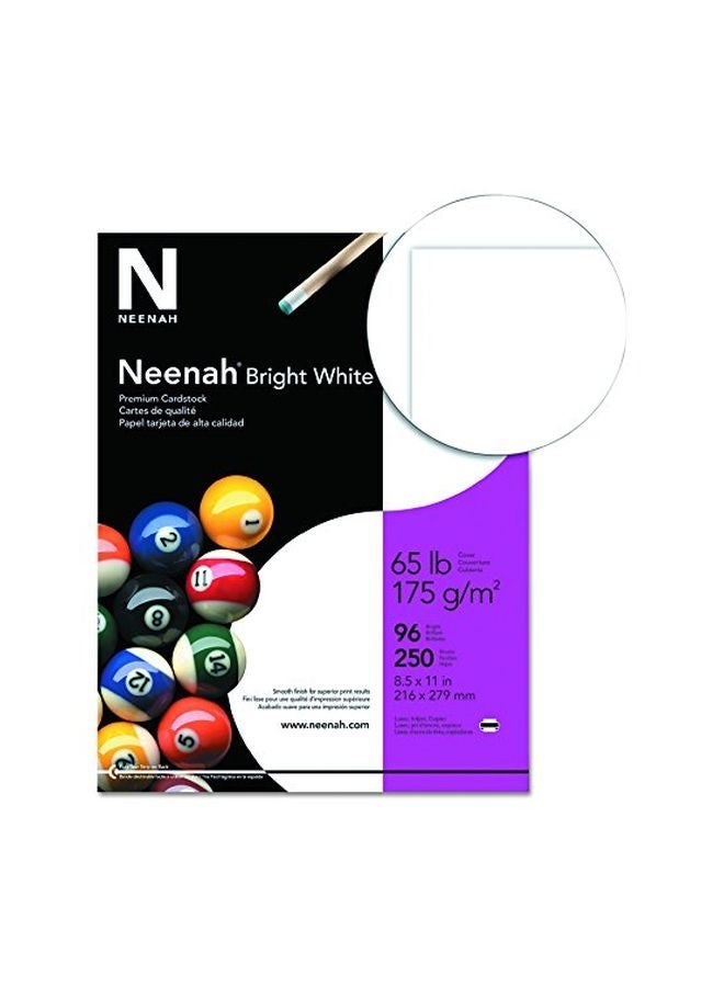 نينا طقم بطاقات بيضاء ساطعة مكوّن من 250 قطعة - Image 2