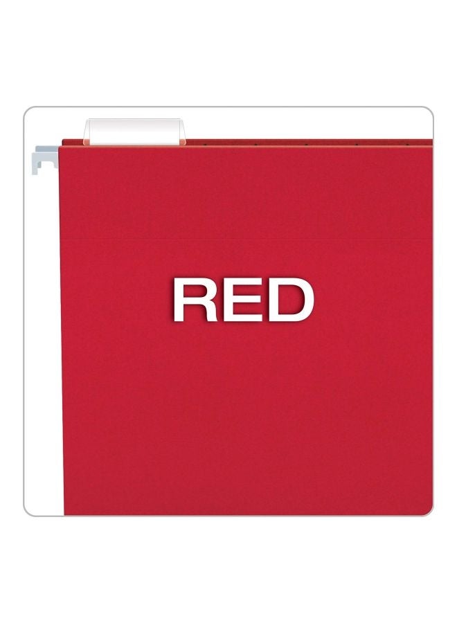 Pendaflex 25-Piece Recycled Hanging Folders Red - Image 2