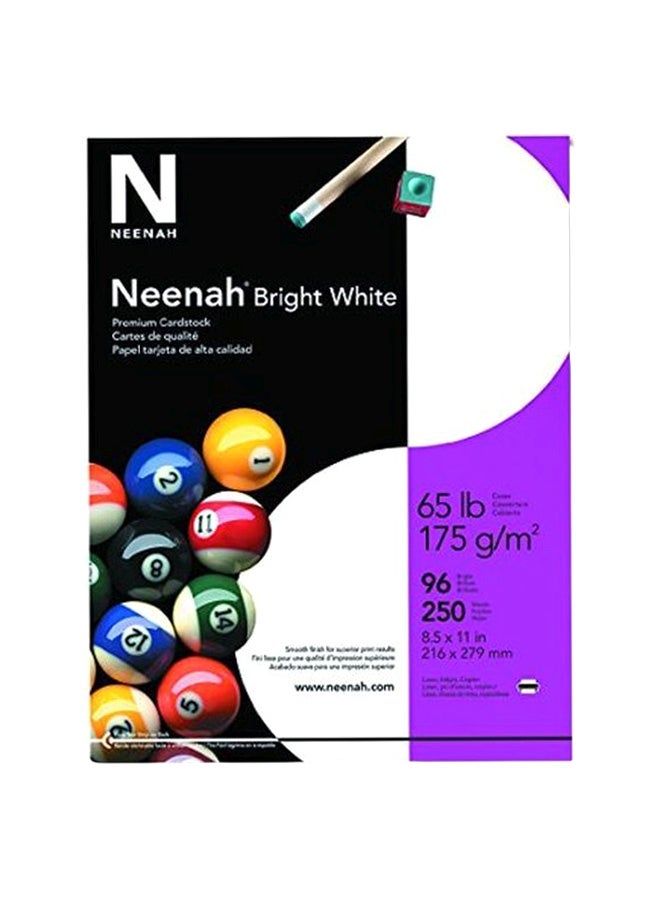 نينا طقم بطاقات بيضاء ساطعة مكوّن من 250 قطعة - Image 1