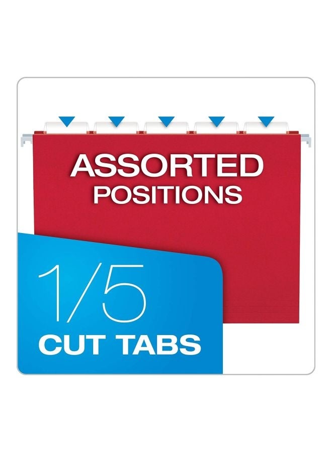 Pendaflex 25-Piece Recycled Hanging Folders Red - Image 3