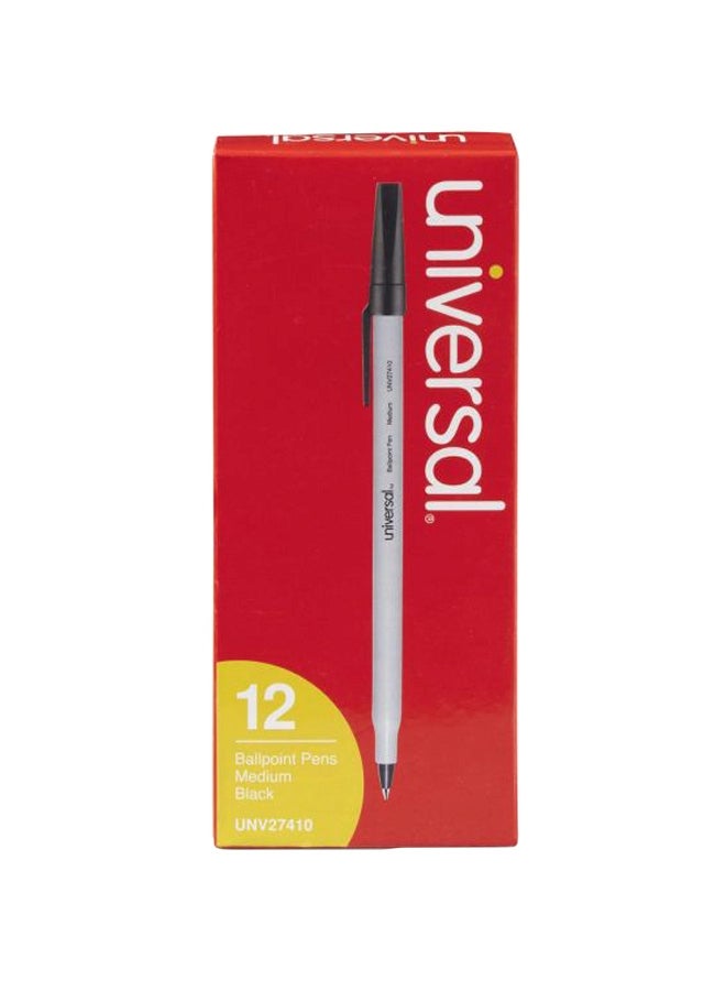 UNIVERSAL 12-Piece Ballpoint Pen White/Black