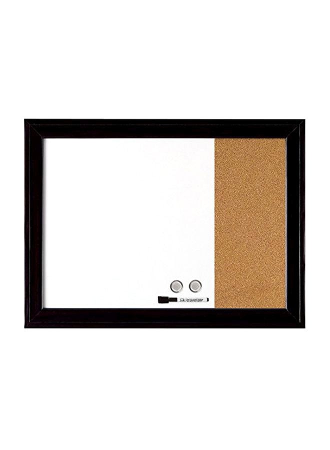 Quartet Magnetic Dry Erase Whiteboard And Cork Board Black/White  - Image 1