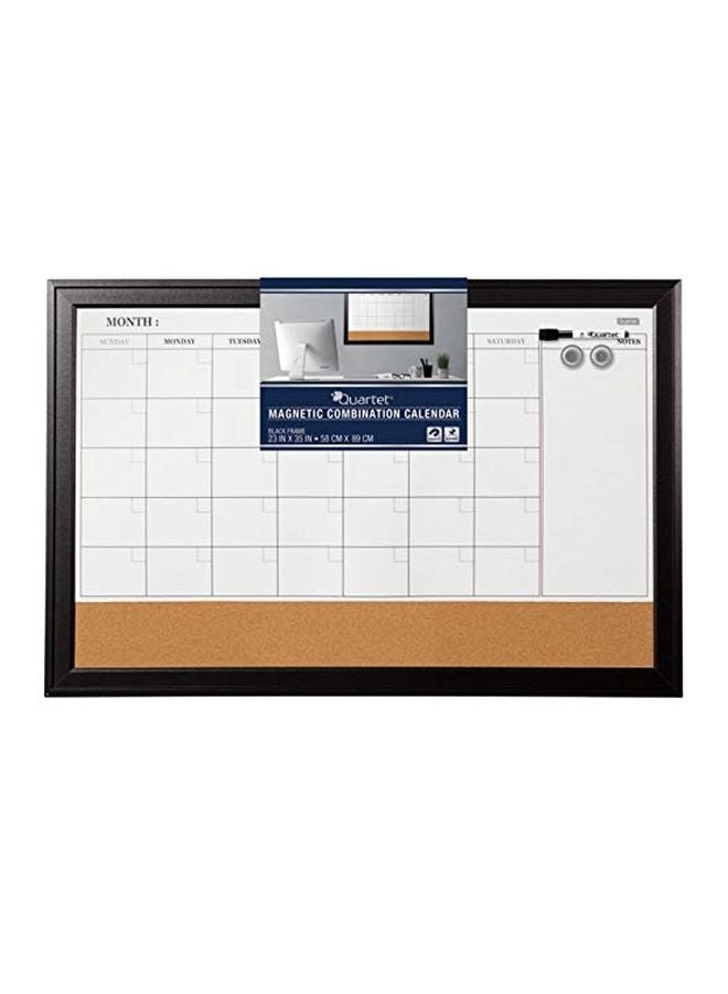 Quartet Magnetic Dry Erase Whiteboard And Cork Board Black/White  - Image 2