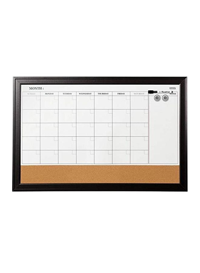 Quartet Magnetic Dry Erase Whiteboard And Cork Board Black/White  - Image 1