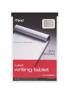 Mead 6-Piece Writing Paper Tablet Set Red/White/Black 