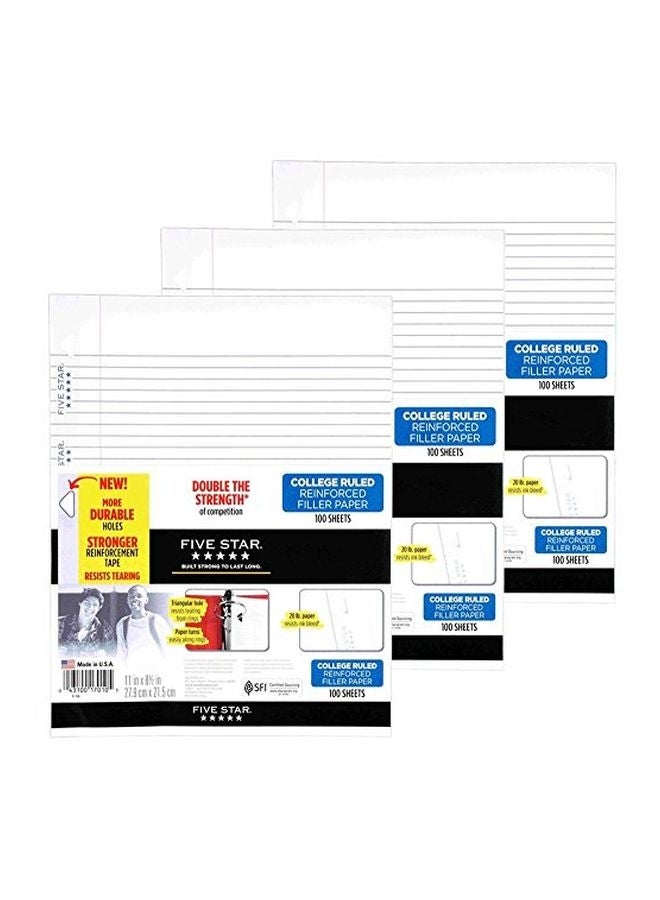 Pack Of 3 Loose Leaf Filler Paper - v1552574906/N21983981A_2