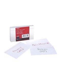 Mead 100-Piece Ruled Index Card Set Red/White/Black  - Image 2
